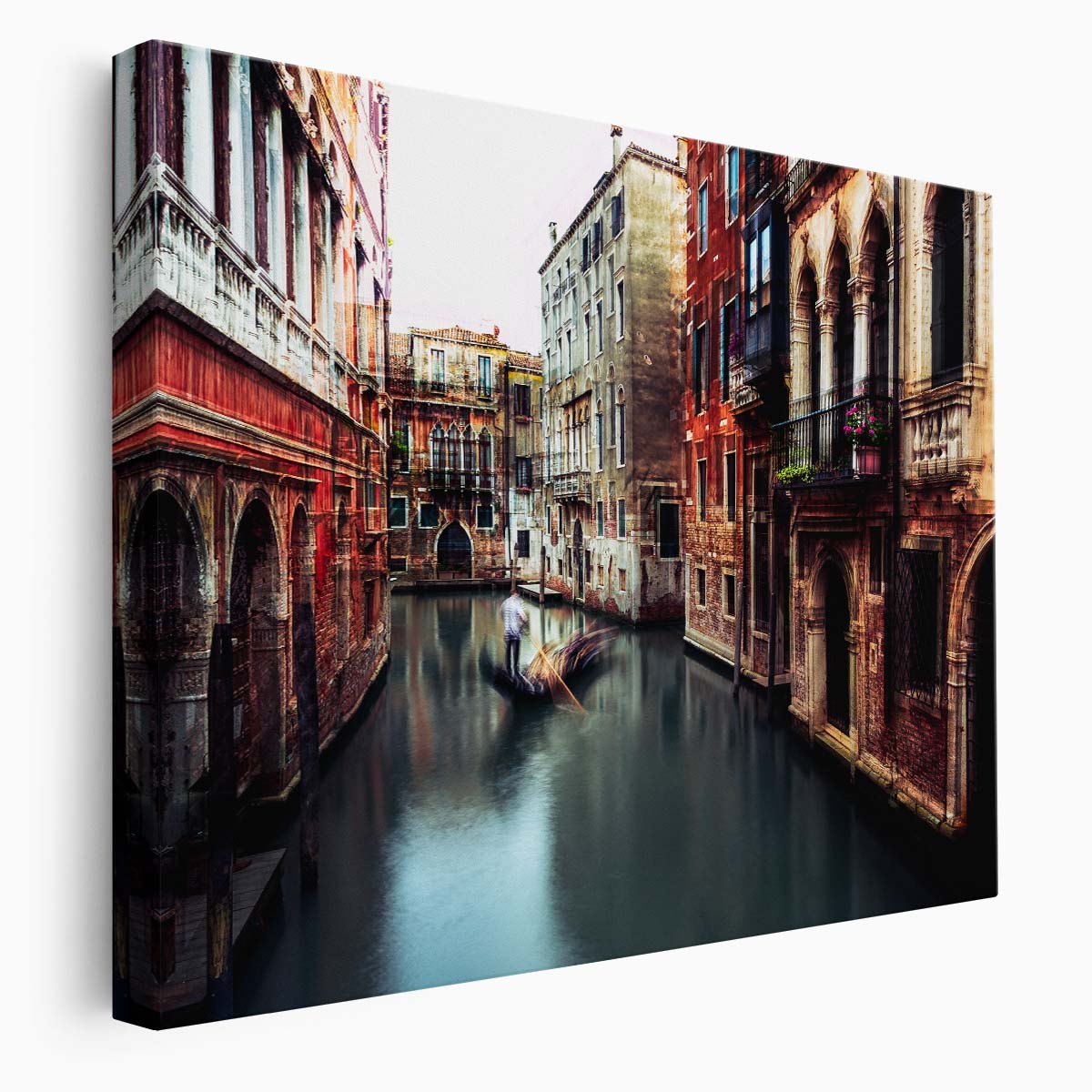 Venice Gondola Journey Historic Italy Canal Wall Art by Luxuriance Designs. Made in USA.