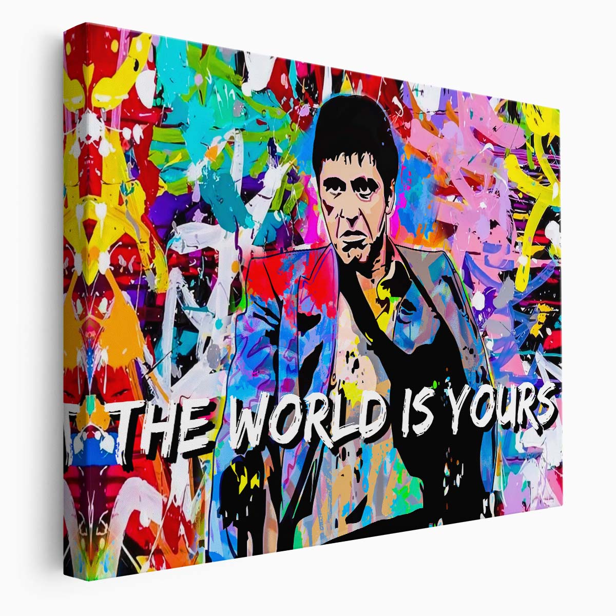 The World Is Yours Graffiti Scarface Wall Art by Luxuriance Designs. Made in USA.