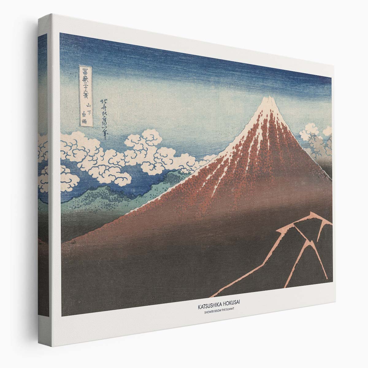 Hokusai Thunderstorm Summit Vintage Japanese Ukiyo-e Landscape Wall Art