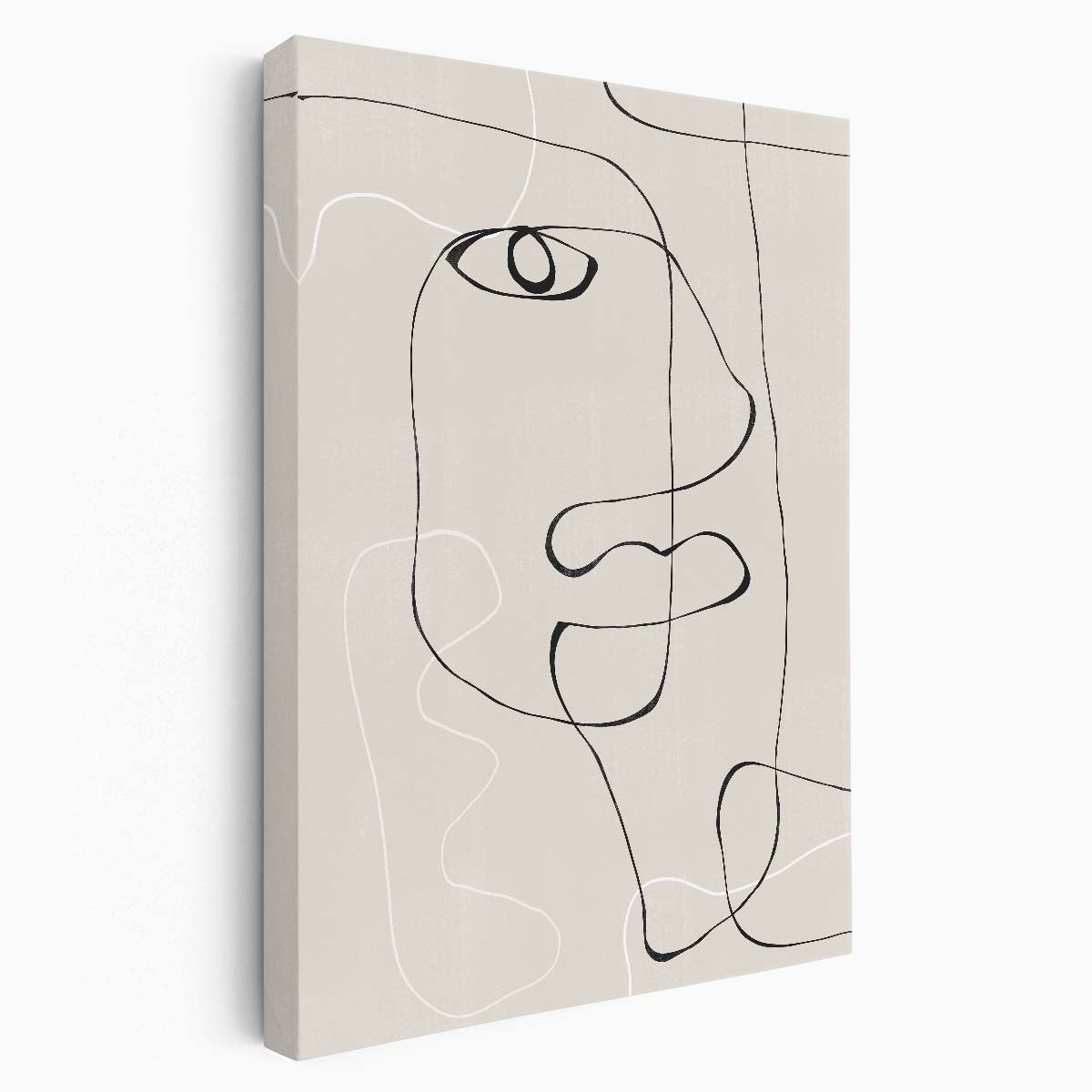 Abstract Face Illustration Line Art by THE MIUUS STUDIO by Luxuriance Designs, made in USA