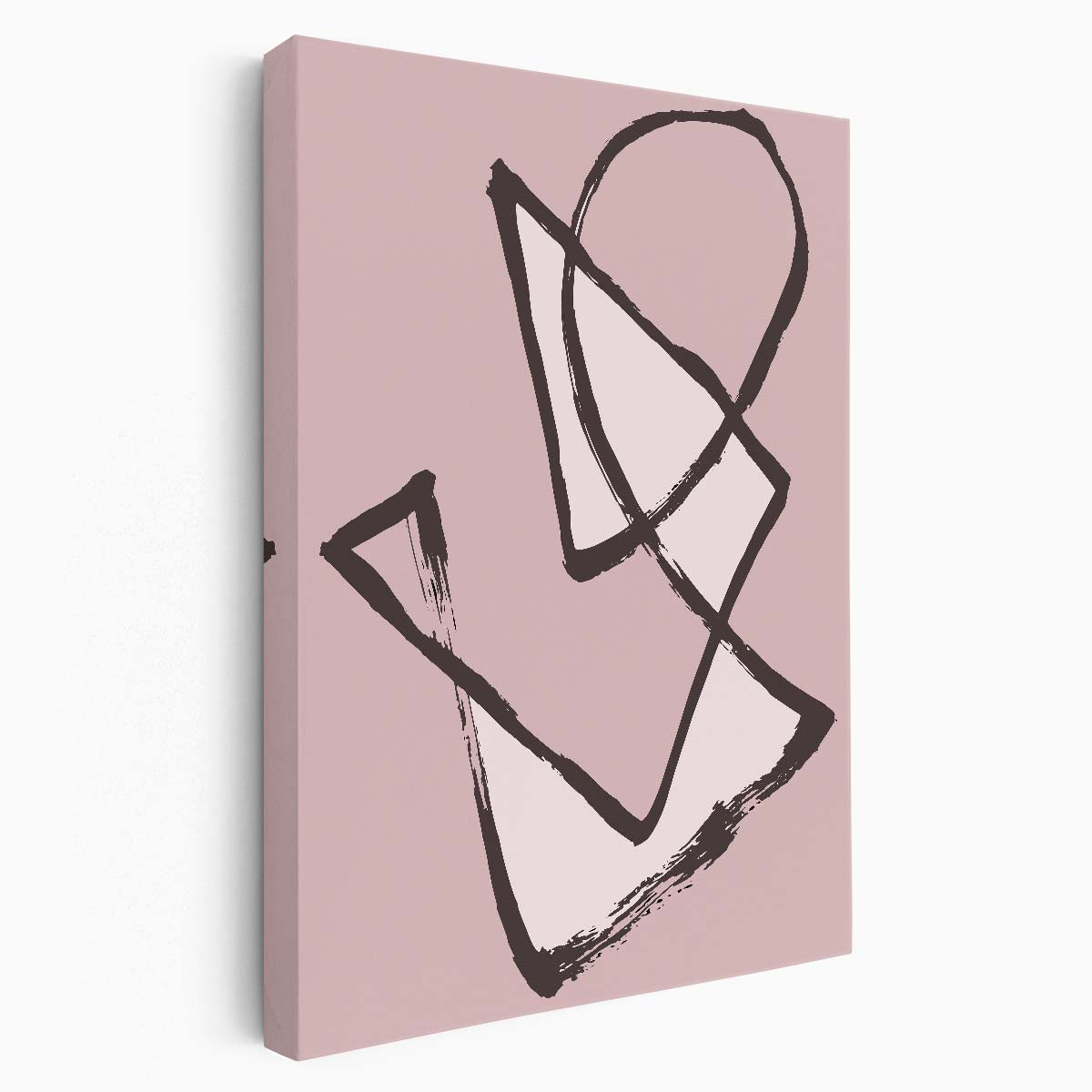 Colourful Abstract Pink Line Art Illustration Wall Decor by Luxuriance Designs, made in USA