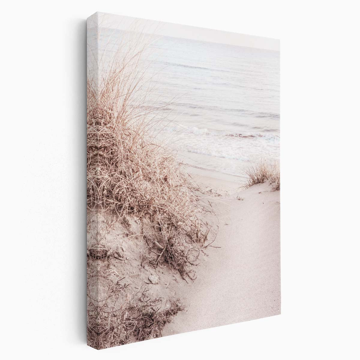 Coastal Beige Beach Sand Dunes Photography, Seascape Wall Art by Luxuriance Designs, made in USA