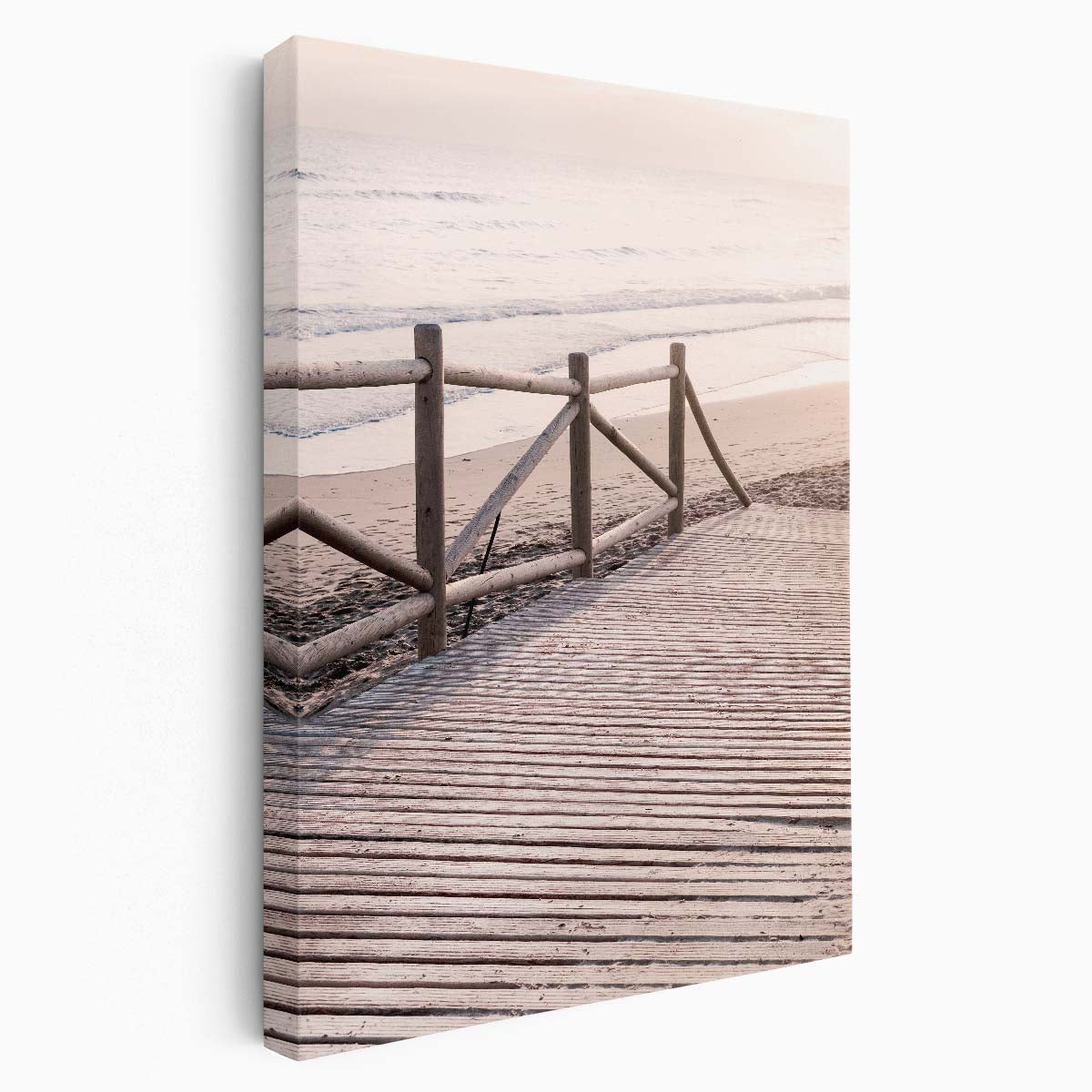 Coastal Landscape Photography Beach, Sea, Sand, Boardwalk Seascape by Luxuriance Designs, made in USA