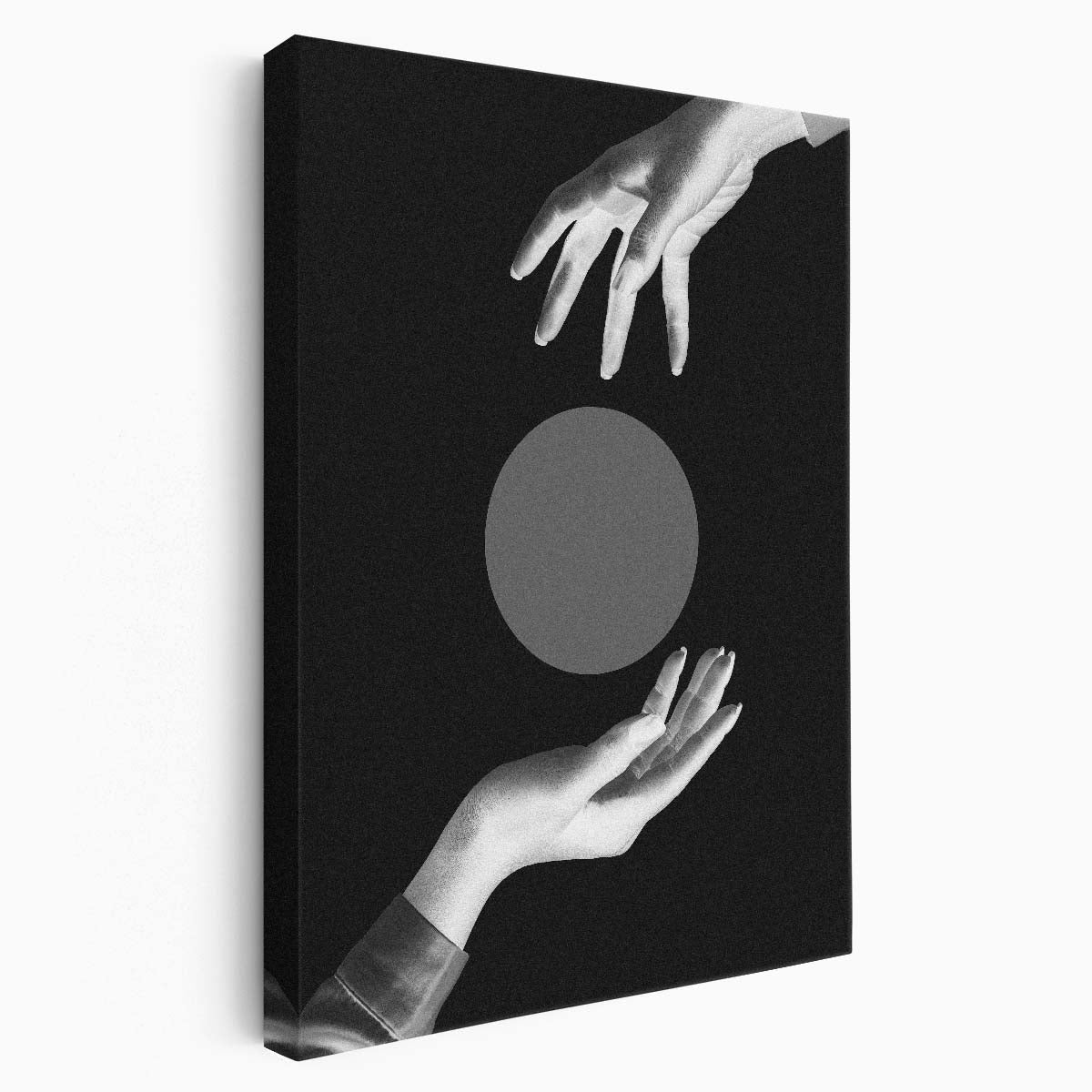 Mid-Century Abstract Monochrome Hand Collage Photography Wall Art by Luxuriance Designs, made in USA