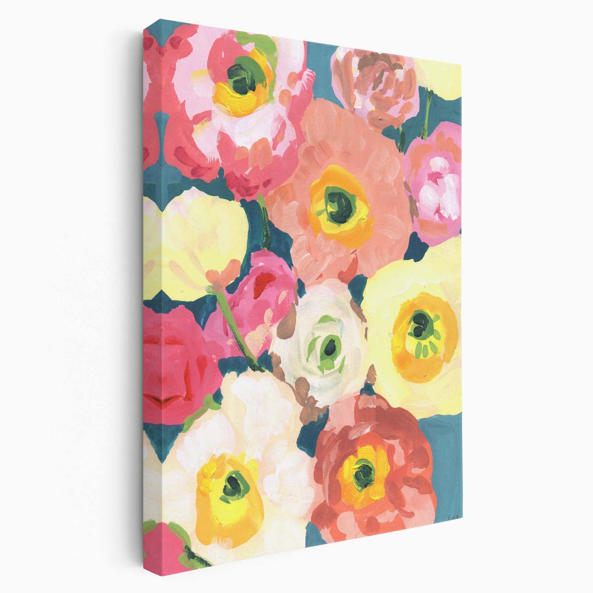 Colorful Botanical Icelandic Poppies Illustration; Bold Floral Artwork by Luxuriance Designs, made in USA