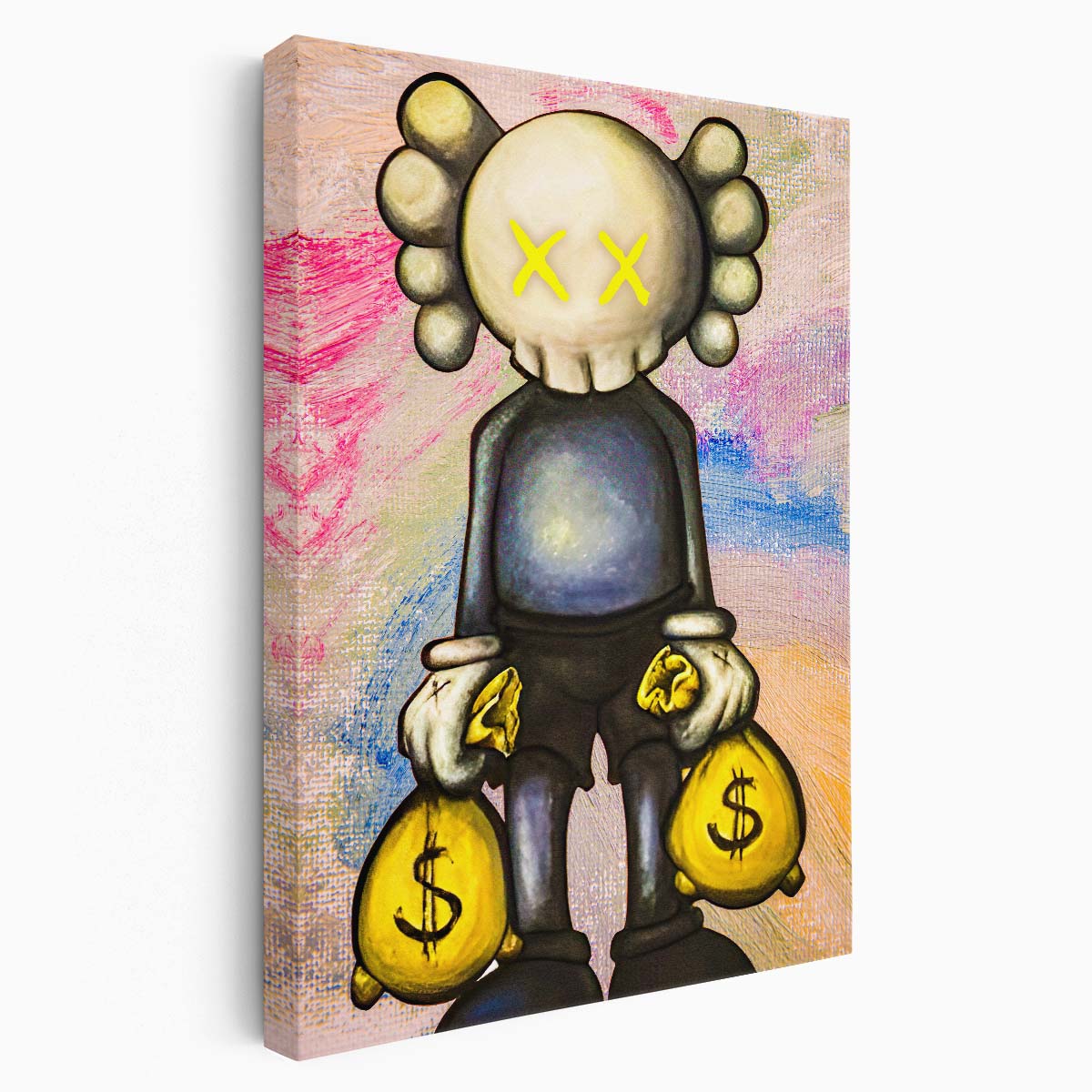 Kaws Money Heist Wall Art by Luxuriance Designs. Made in USA.