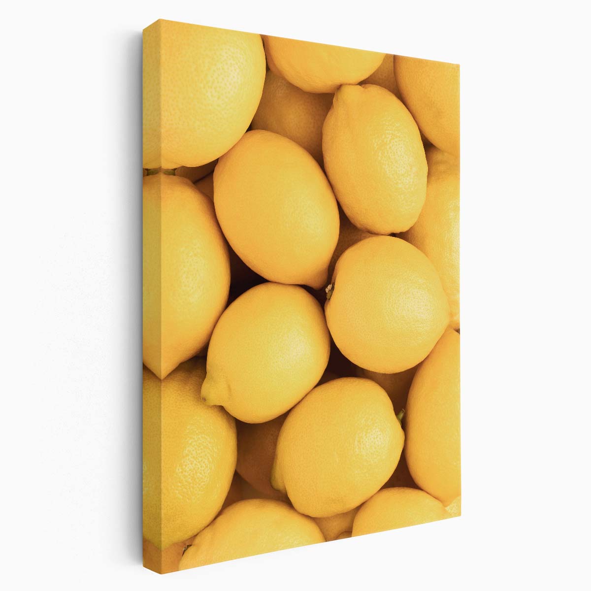 Abstract Lemon Pattern Photography - Yellow Citrus Still Life Kitchen Art by Luxuriance Designs, made in USA