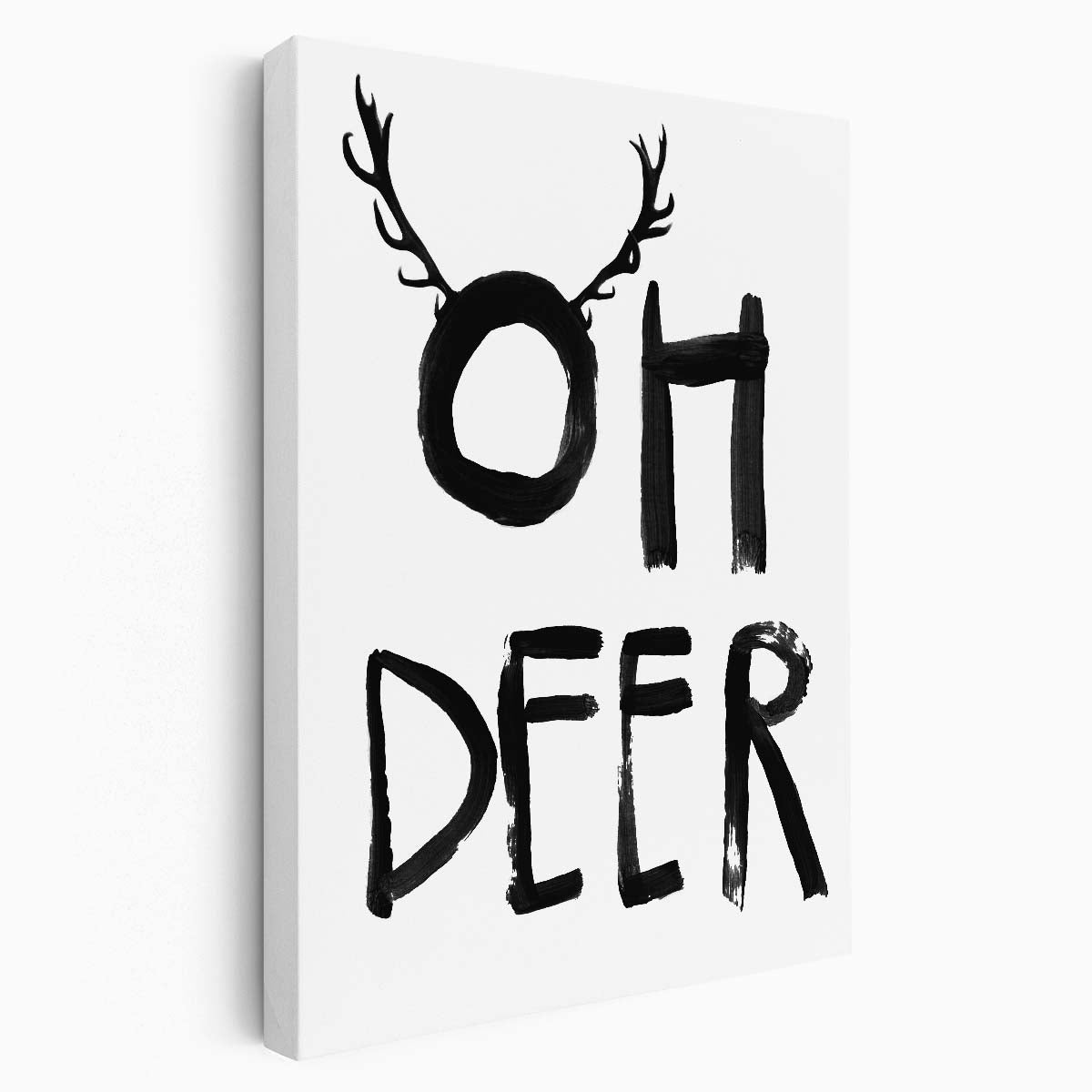 Minimalist Christmas Quote Illustration, Oh Deer by Treechild by Luxuriance Designs, made in USA