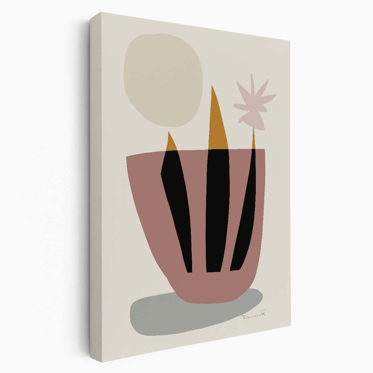 Dan Hobday's Modern Minimalistic Botanical Illustration on White Background by Luxuriance Designs, made in USA