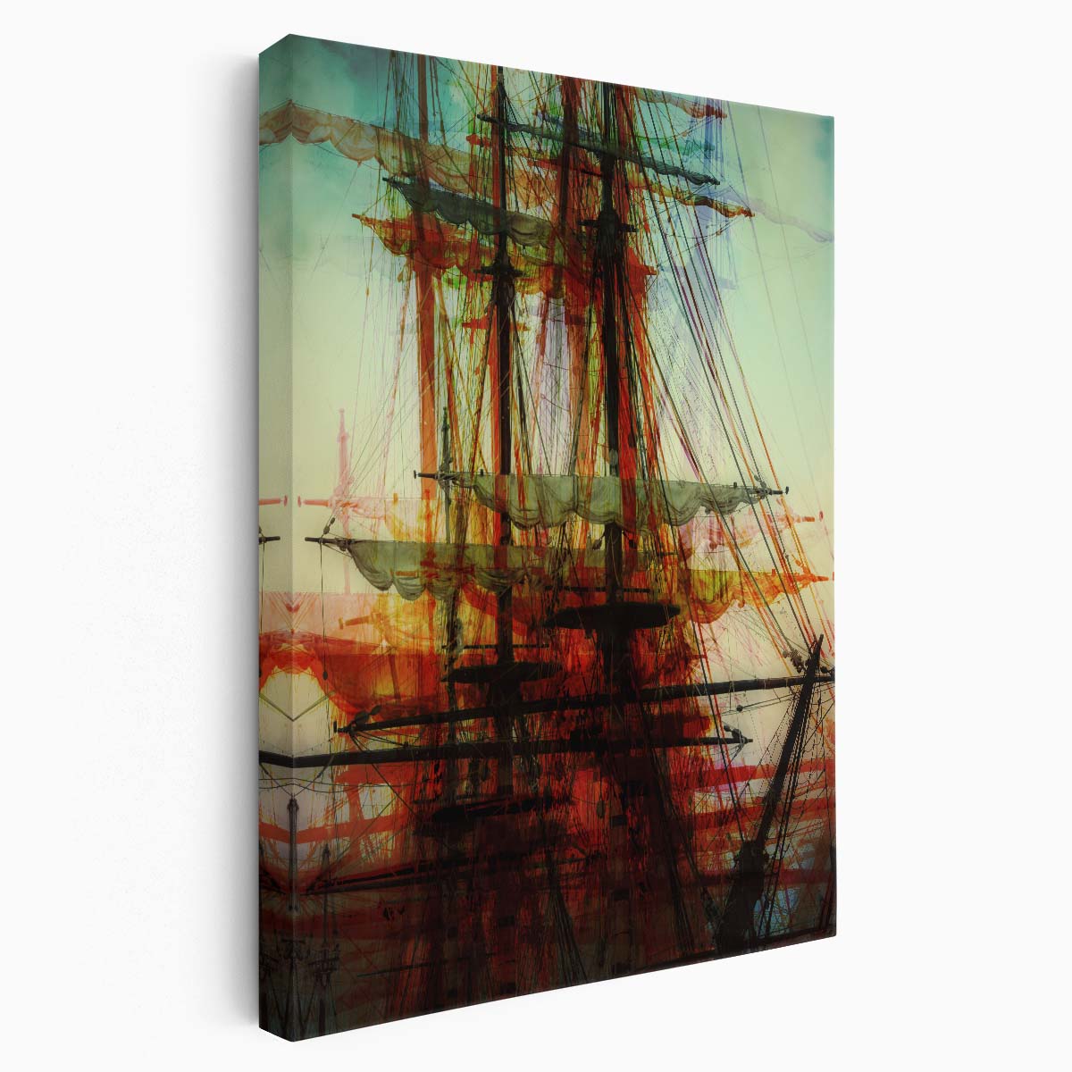 Vintage Nautical Photography Art - Abstract Sailing Boat, California by Luxuriance Designs, made in USA