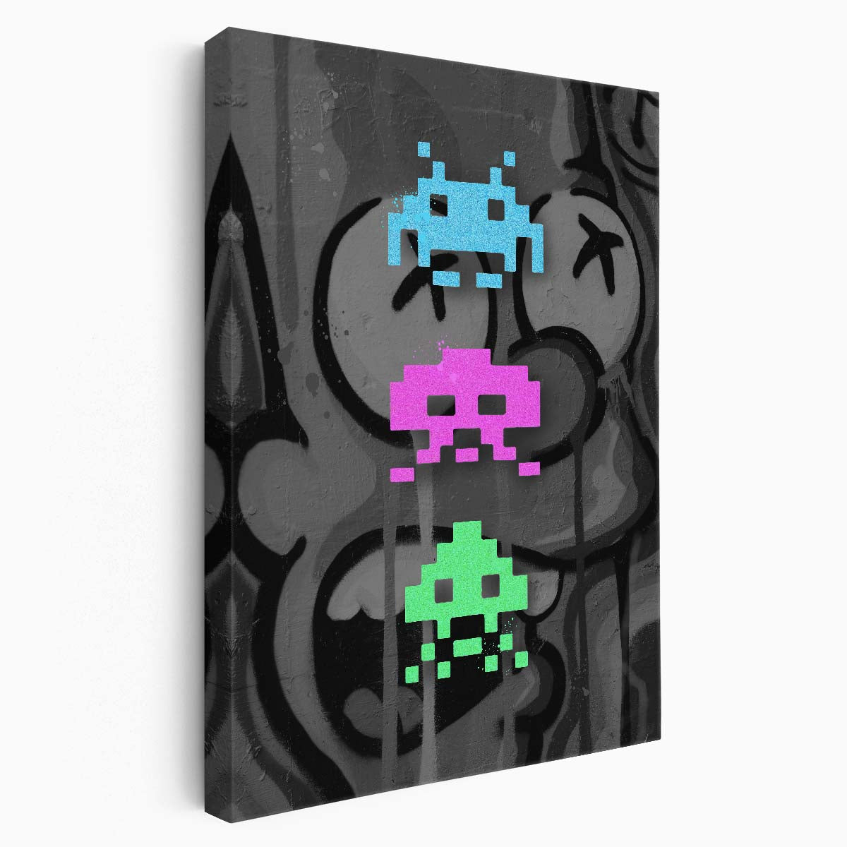 Space Invaders Video Game Wall Art by Luxuriance Designs. Made in USA.