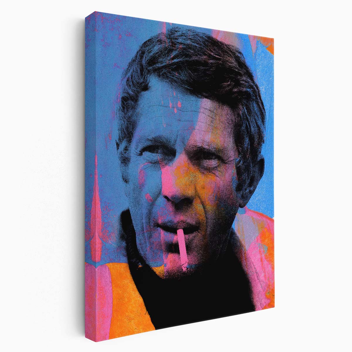 Steve McQueen Bright Colors Wall Art by Luxuriance Designs. Made in USA.