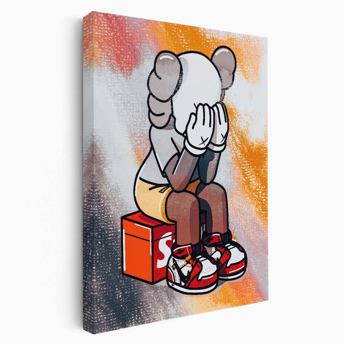 Supreme Kaws Cartoon Wall Art by Luxuriance Designs. Made in USA.