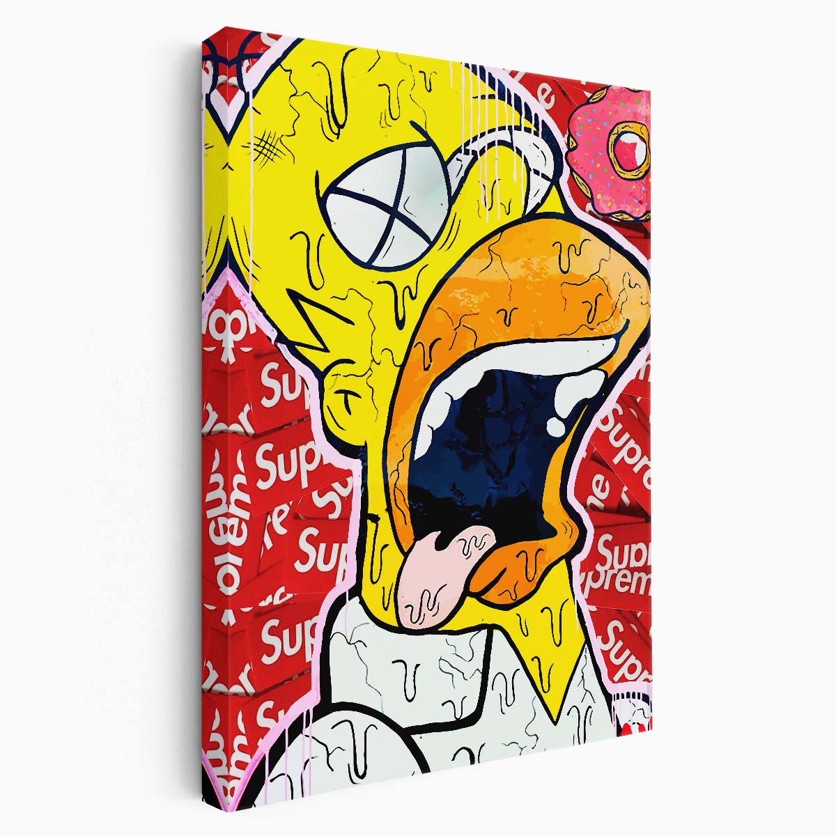 Supreme Lethargic Simpson Wall Art by Luxuriance Designs. Made in USA.