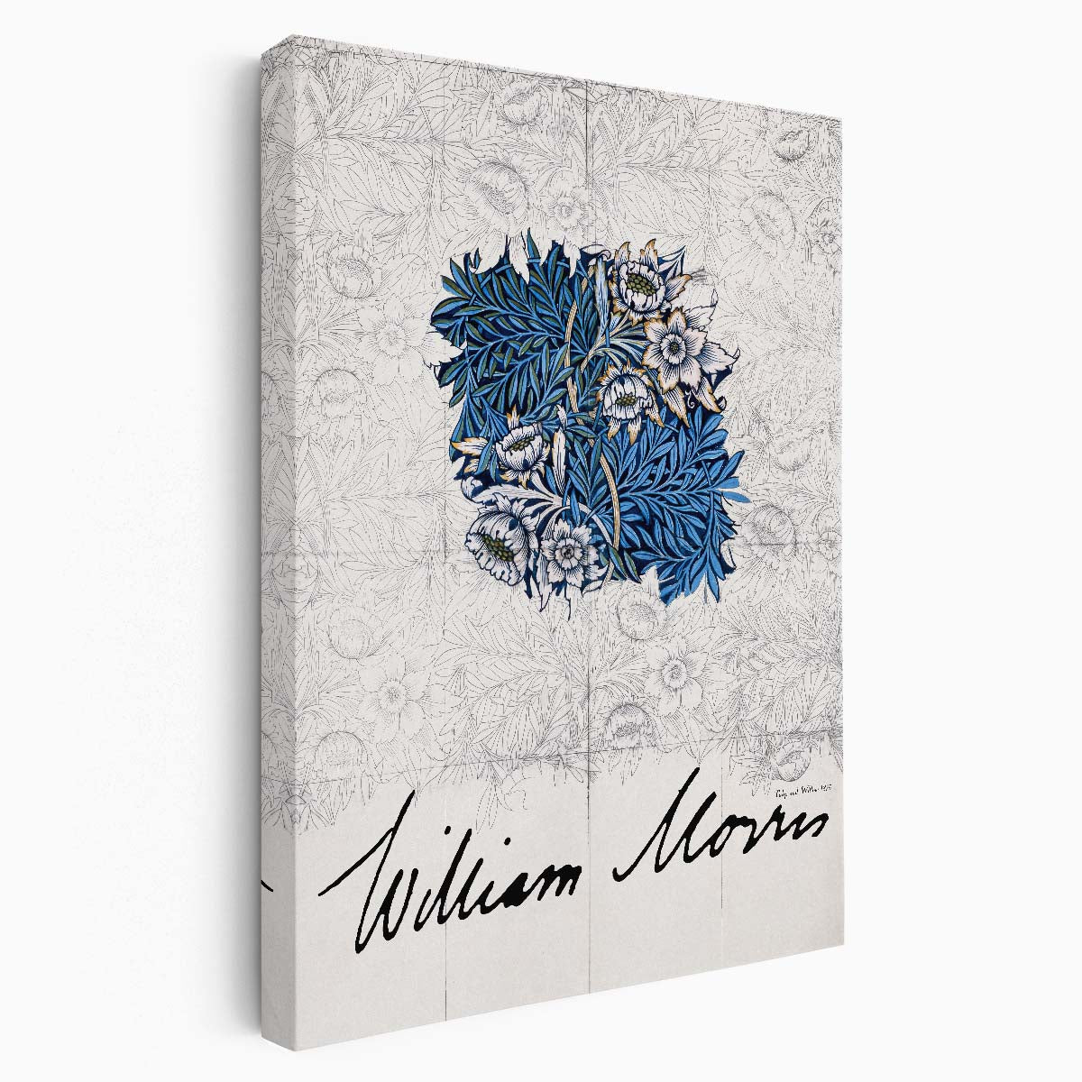 William Morris Vintage Tulip & Willow Botanical Illustration Poster by Luxuriance Designs, made in USA
