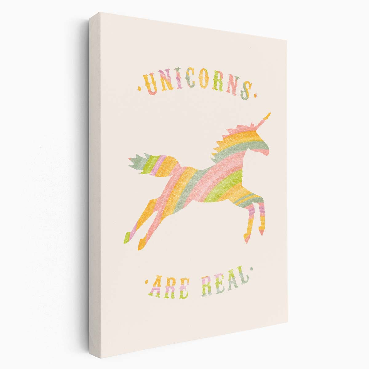 Inspirational Colorful Unicorn Illustration Art With Quote by Luxuriance Designs, made in USA