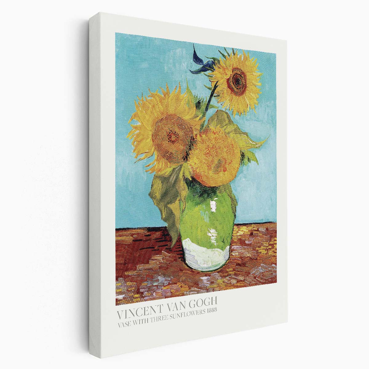 Van Gogh's Colorful Sunflowers in Vase, Botanical Oil Painting Poster by Luxuriance Designs, made in USA