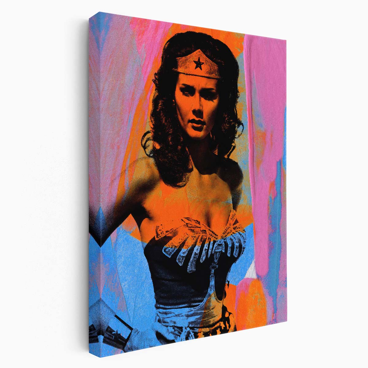 Vintage Wonder Woman Bright Colors Wall Art by Luxuriance Designs. Made in USA.