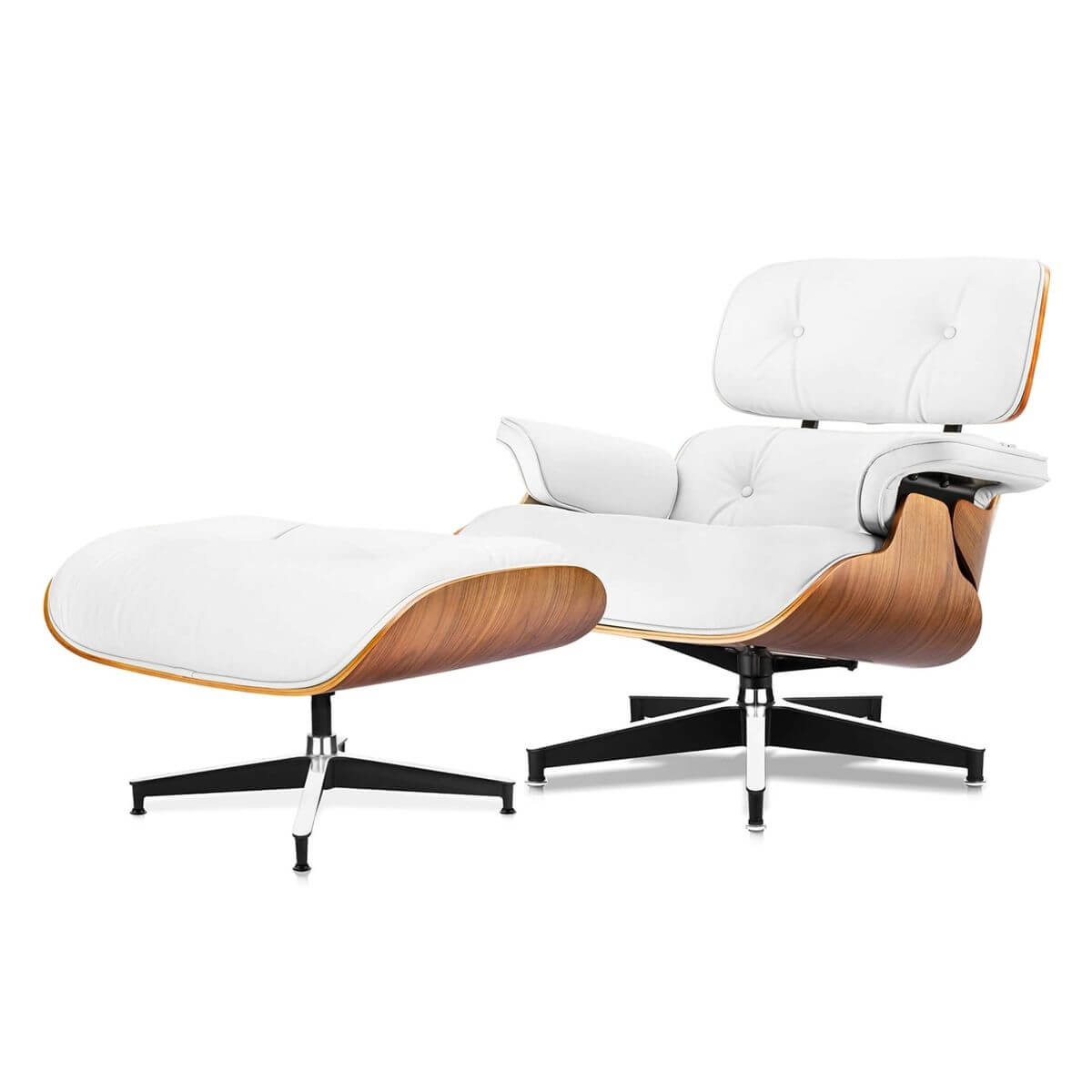 Luxuriance Designs - Eames Lounge Chair and Ottoman Replica (Premium Tall Version) - Walnut Pure White - Review