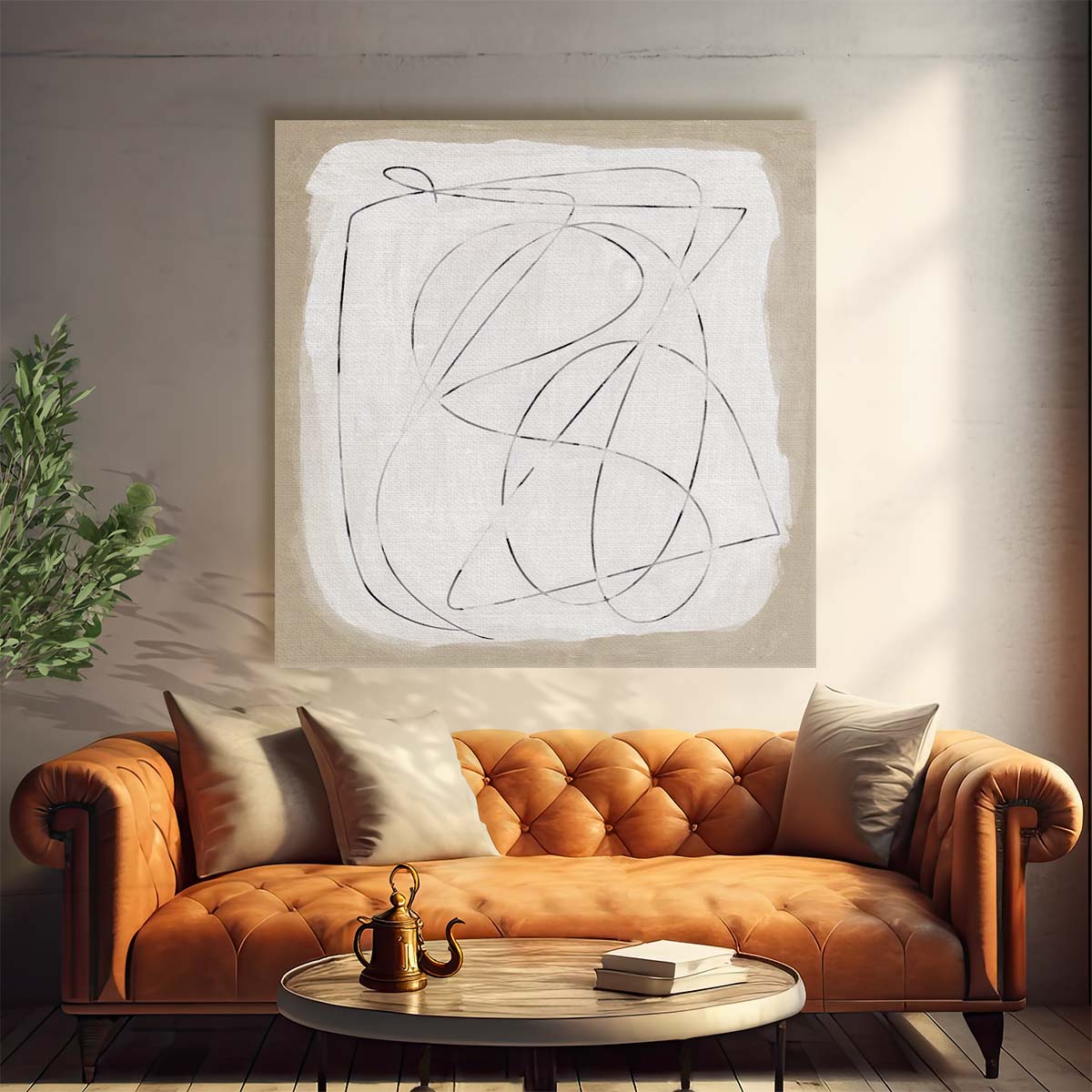 Dan Hobday Modern Geometric Abstract Painted Illustration Wall Art by Luxuriance Designs. Made in USA.