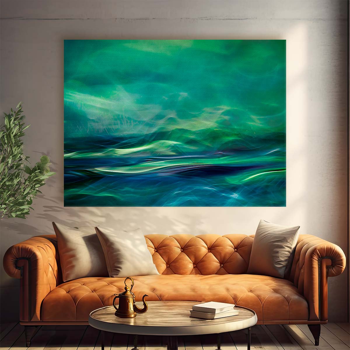 Enchanted Norway Aurora Seascape Dream Wall Art by Luxuriance Designs. Made in USA.