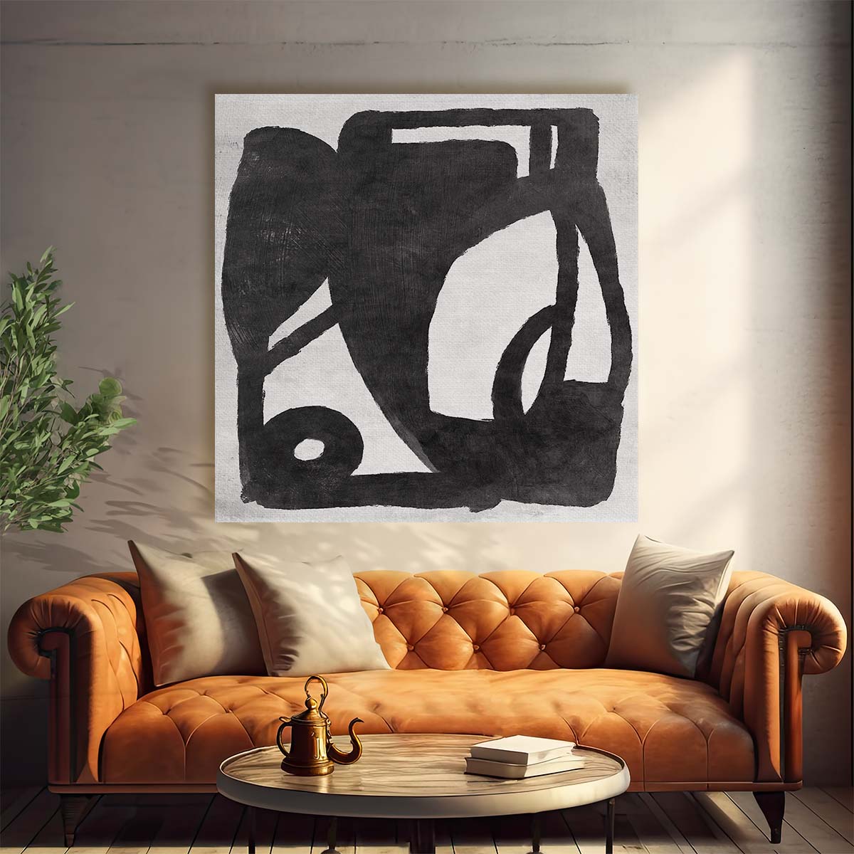 Dan Hobday Modern Abstract Melody No3 Illustration Wall Art by Luxuriance Designs. Made in USA.