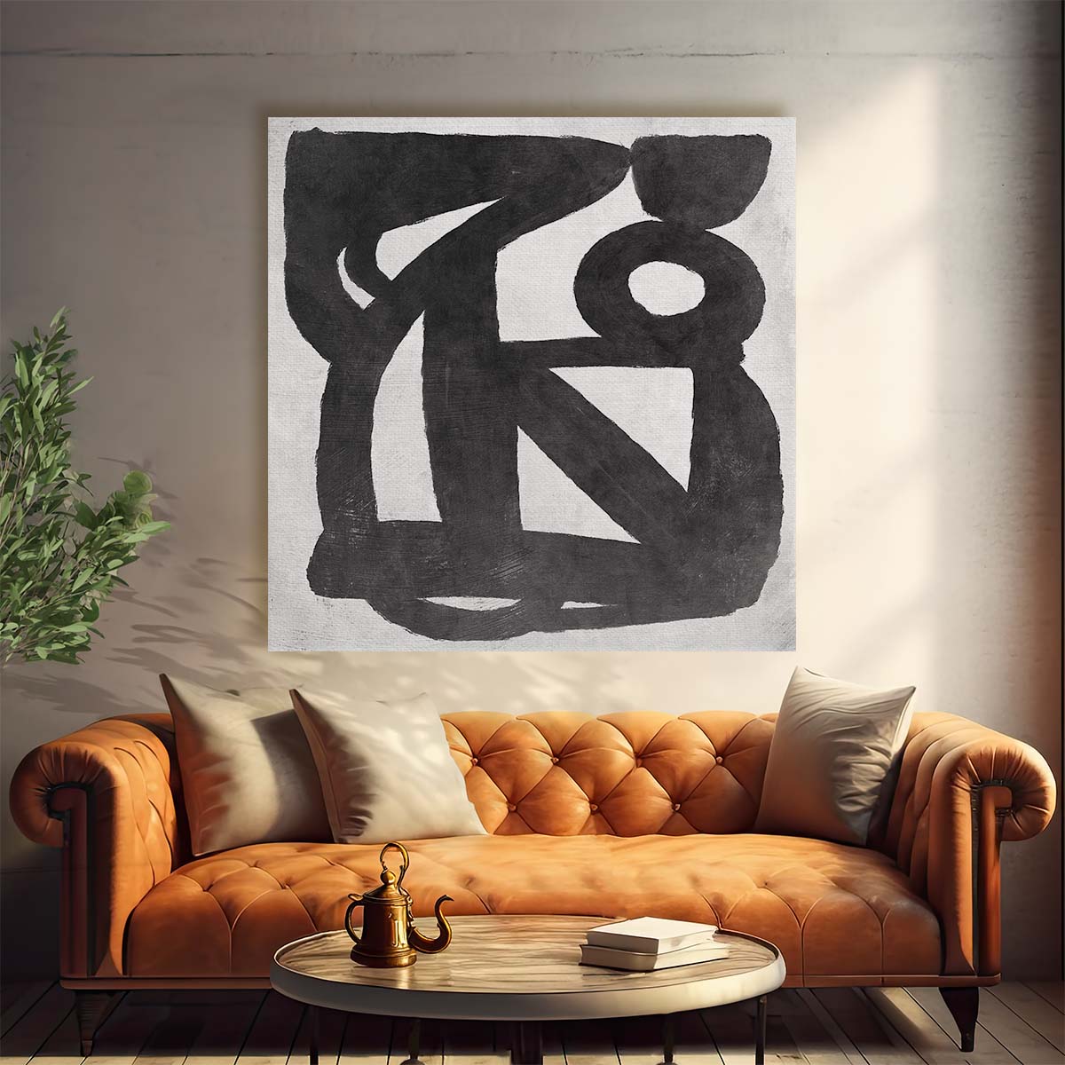 Dan Hobday's "Modern Abstract Melody No. 4" Painted Illustration Wall Art by Luxuriance Designs. Made in USA.