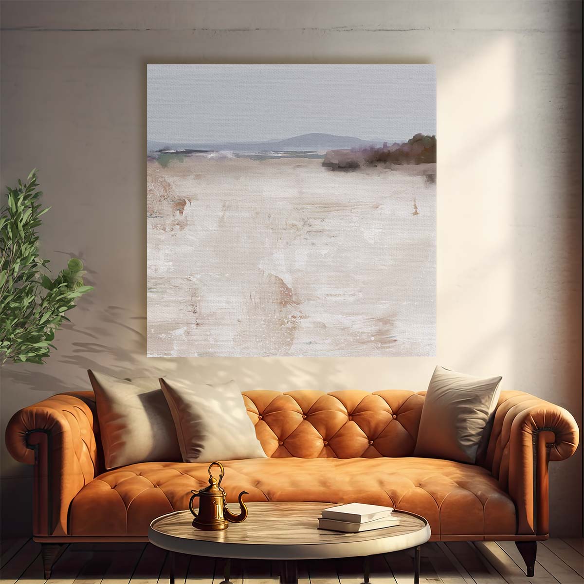 Modern Abstract Mountain Landscape Wall Art by Dan Hobday by Luxuriance Designs. Made in USA.