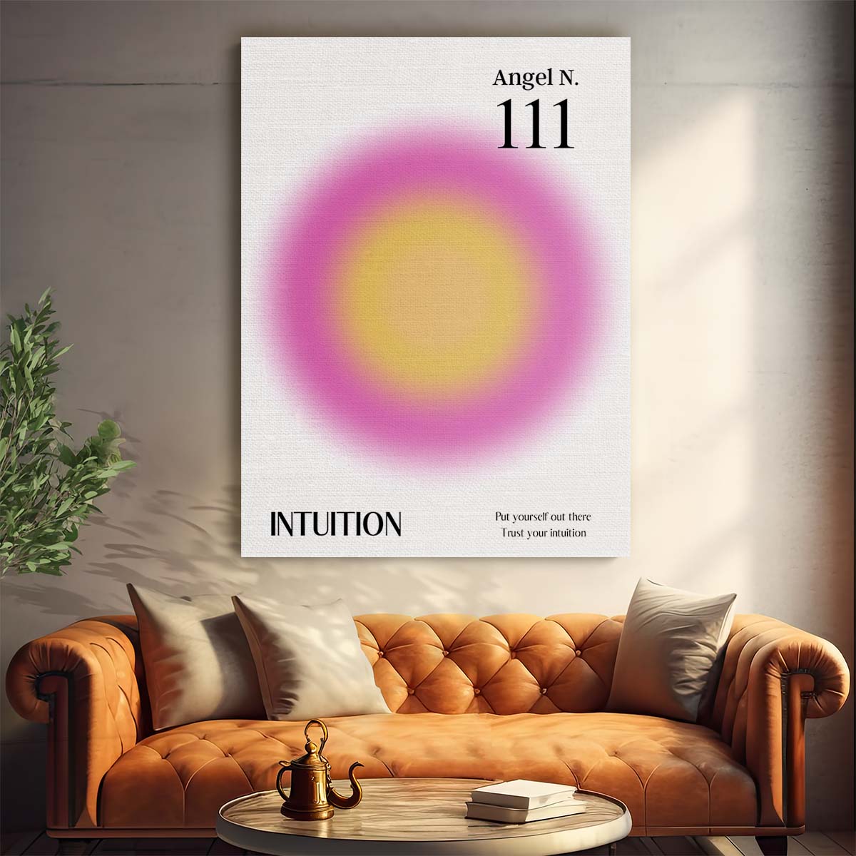 Angel Number 111 Motivational Illustration, Law of Attraction Poster by Luxuriance Designs, made in USA