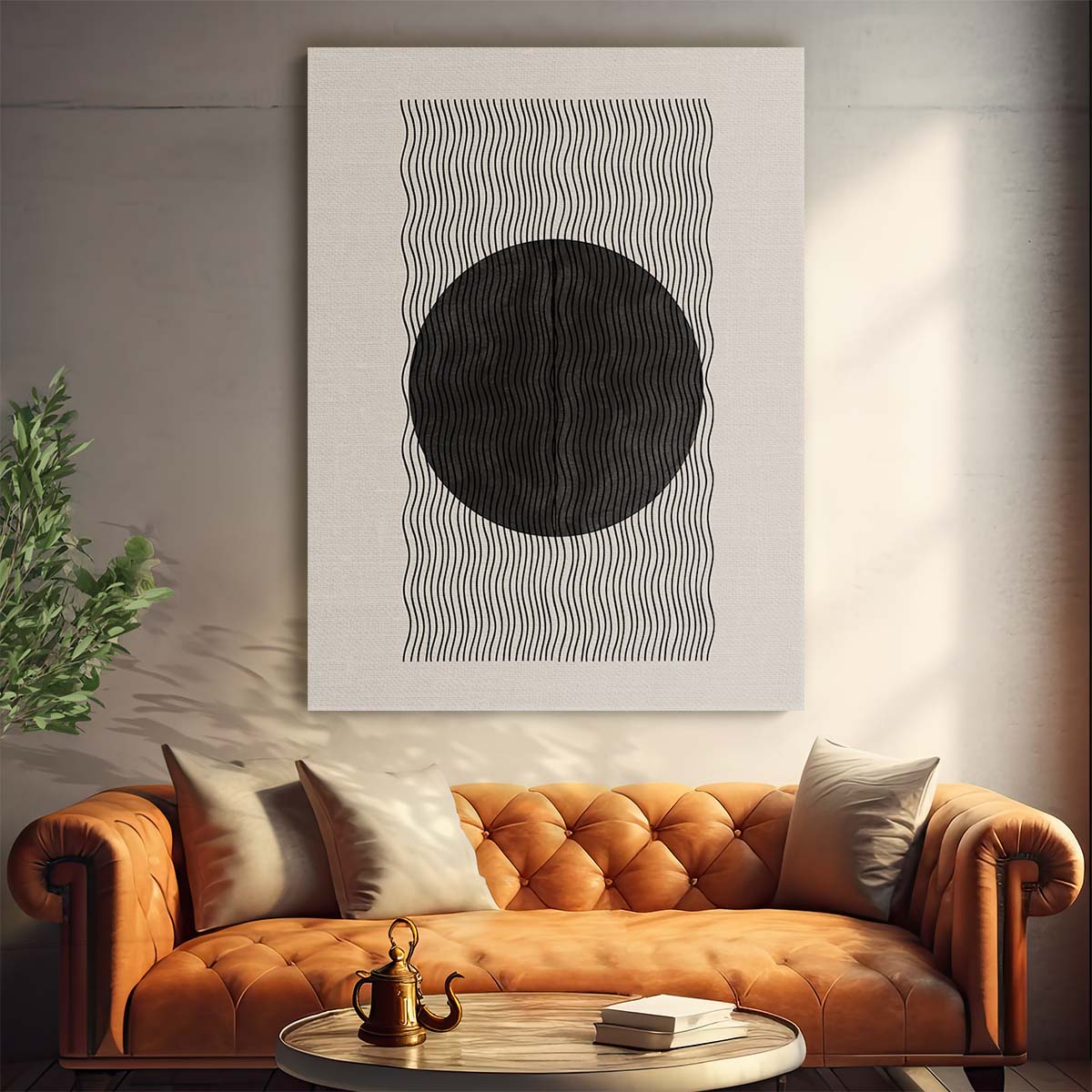 Abstract Geometric Illustration Artwork, BaB No2. by THE MIUUS STUDIO by Luxuriance Designs, made in USA