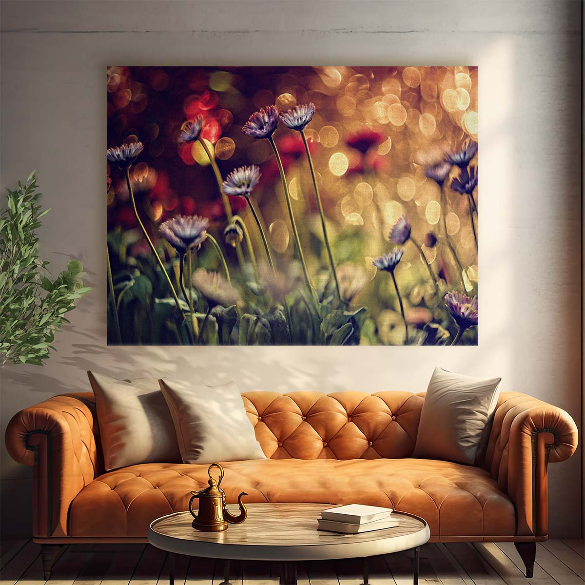 Colorful Summer Garden Macro Floral Wall Art by Luxuriance Designs. Made in USA.