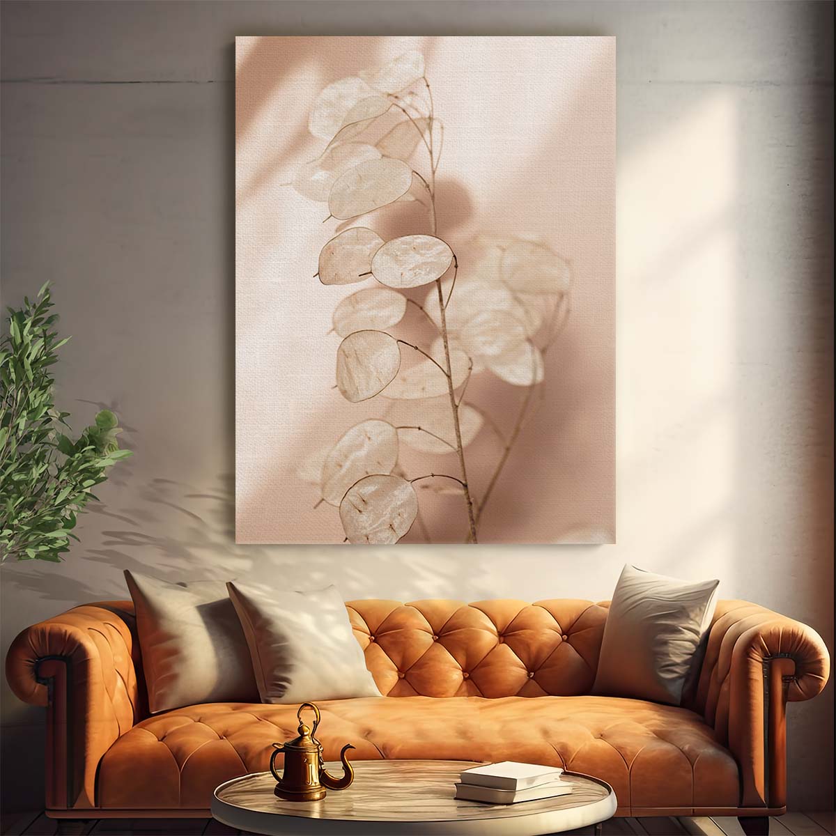 Boho Pastel Beige Floral Photography by Mareike Bohmer by Luxuriance Designs, made in USA