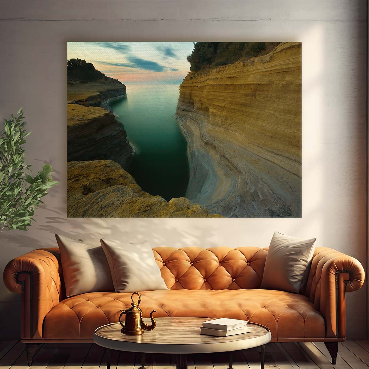 Corfu's Canal D'Amour Coastal Seascape Wall Art by Luxuriance Designs. Made in USA.