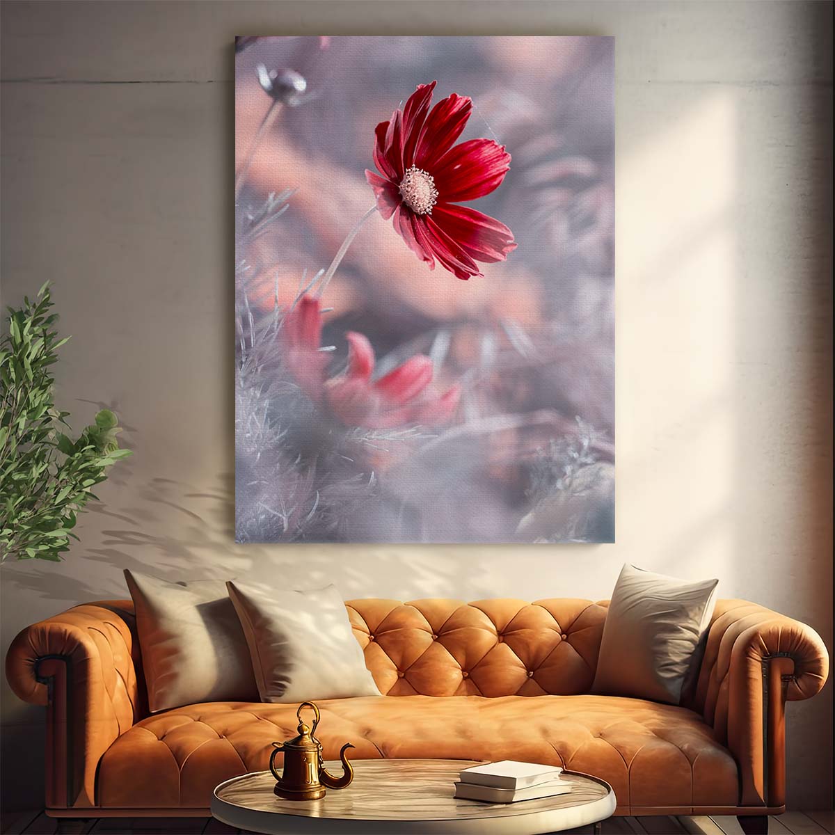 Romantic Red Floral Macro Photography - Passionate Valentine Blossom Art by Luxuriance Designs, made in USA