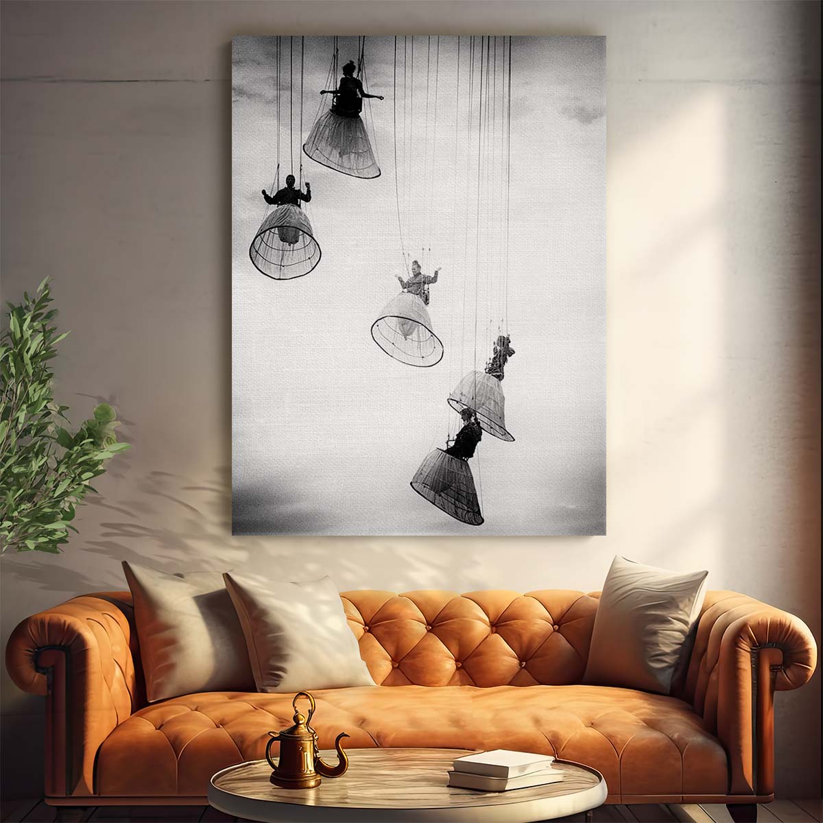 Romanian Summer Theatre Festival BW Vintage Angels Photography Wall Art by Luxuriance Designs, made in USA