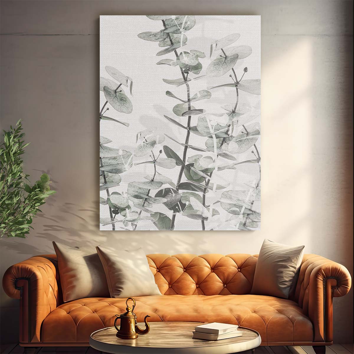Botanical Abstract Photography - Eucalyptus Plant Leaves Art by Luxuriance Designs, made in USA