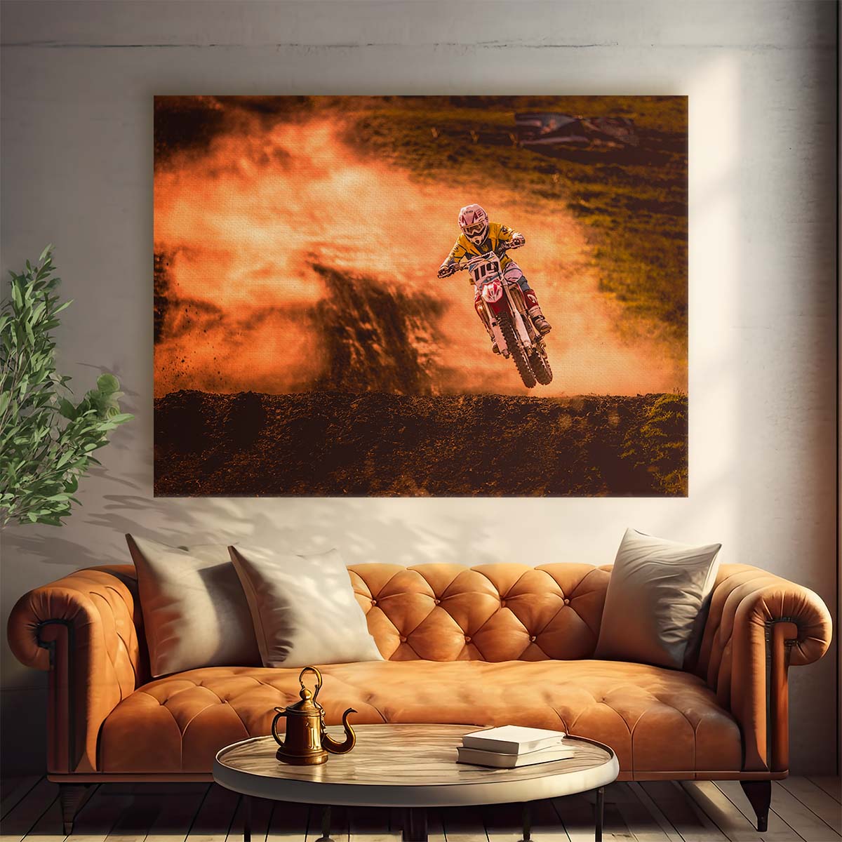 Motocross Mastery Extreme Race & Flight Wall Art by Luxuriance Designs. Made in USA.