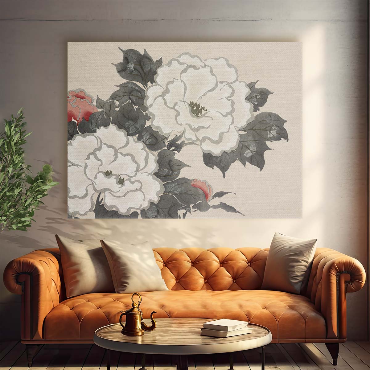 Vintage Japanese Floral Ukiyoe Blossoms Poster Wall Art by Luxuriance Designs. Made in USA.