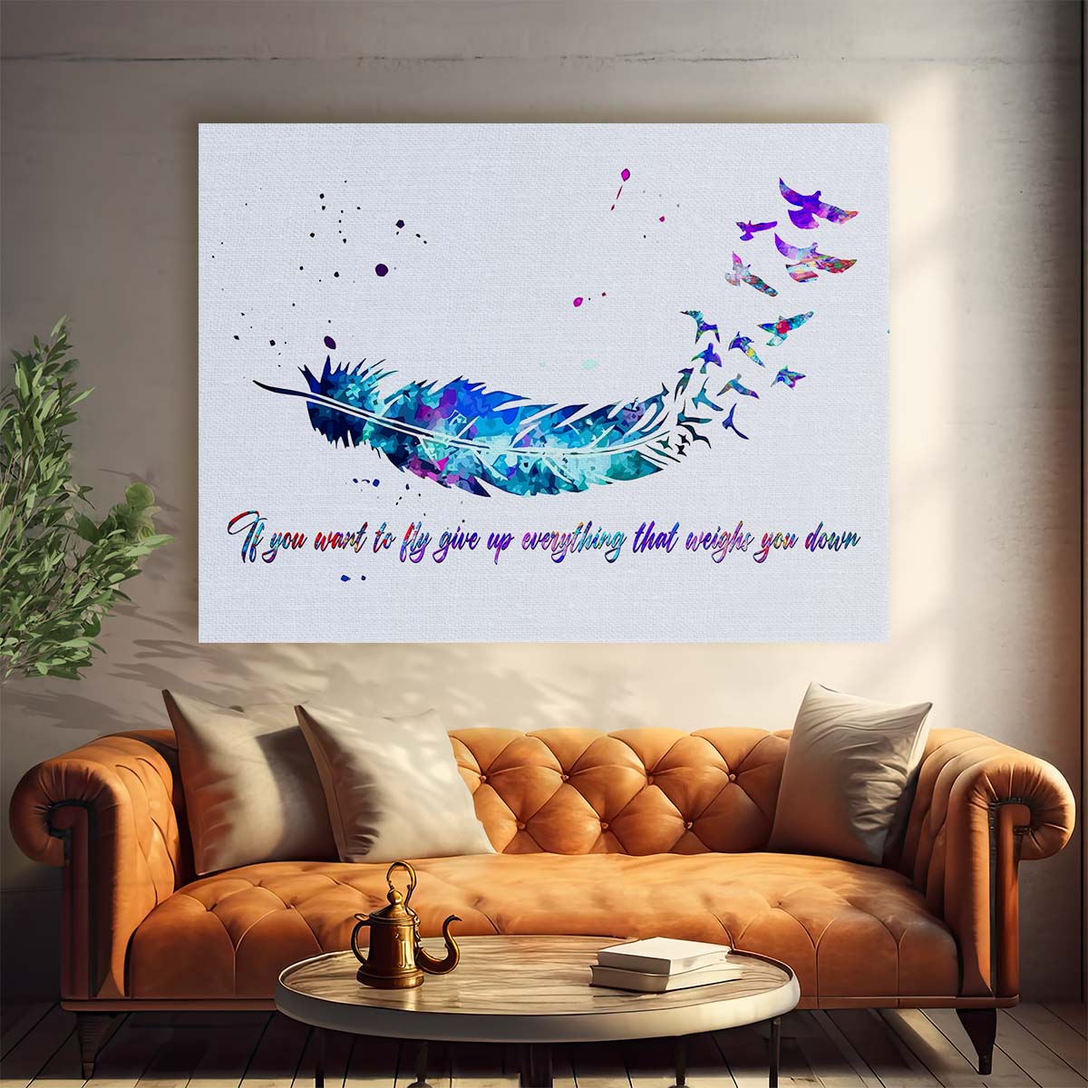 Fly Like A Bird Wall Art by Luxuriance Designs. Made in USA.