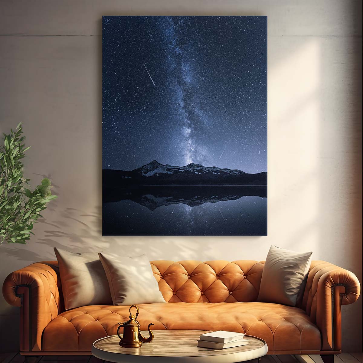 Starry Night Reflection Majestic Colorado Lake Astrophotography Art by Luxuriance Designs, made in USA