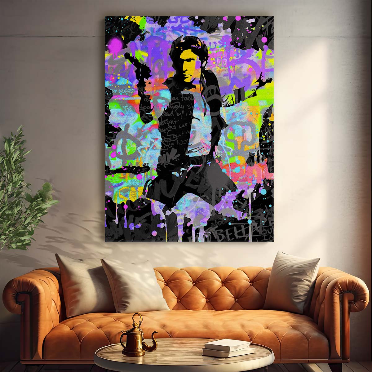 Han Solo Star Wars Graffiti Wall Art by Luxuriance Designs. Made in USA.