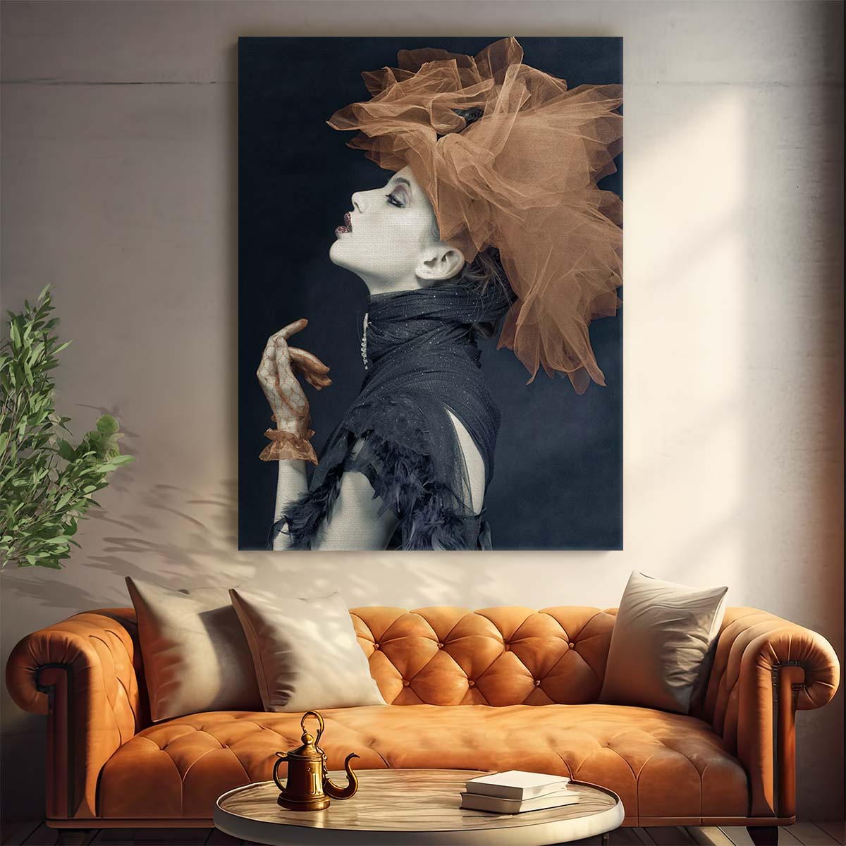Fashion Model Woman Portrait Photography with Silk Accents by Luxuriance Designs, made in USA