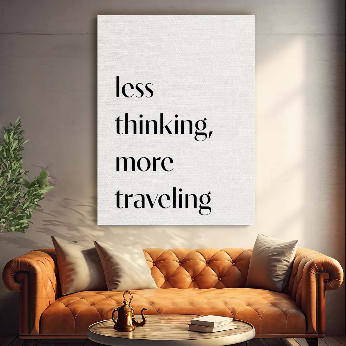 Black & White Travel Typography Illustration - Motivational Quote Art by Luxuriance Designs, made in USA