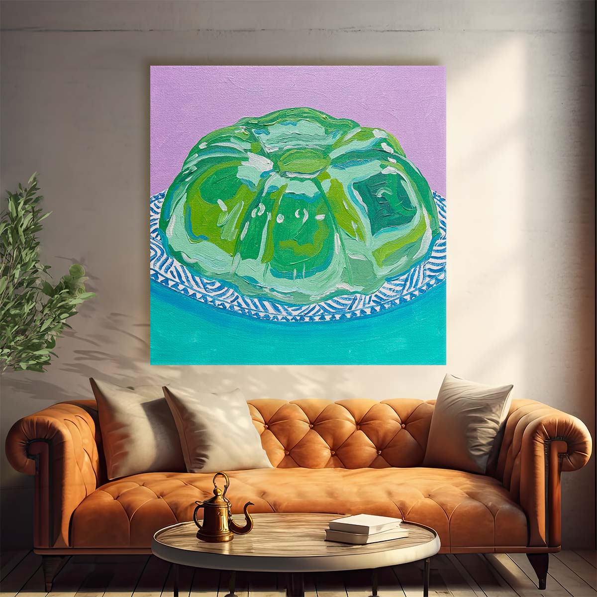 Colorful Gelatin Dessert Artwork Vibrant Kitchen Illustration Wall Art by Luxuriance Designs. Made in USA.