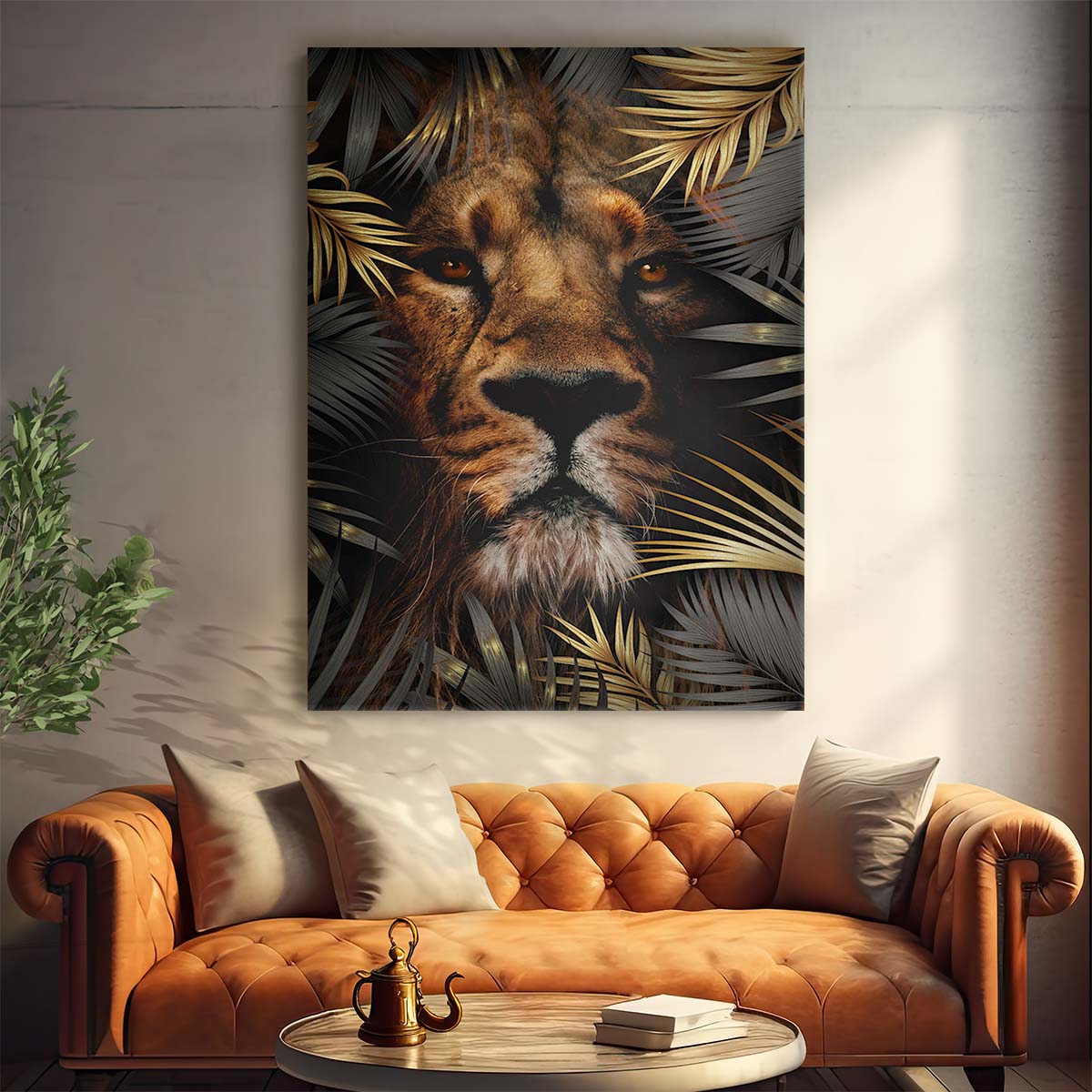 Lion King of The Jungle Wall Art by Luxuriance Designs. Made in USA.