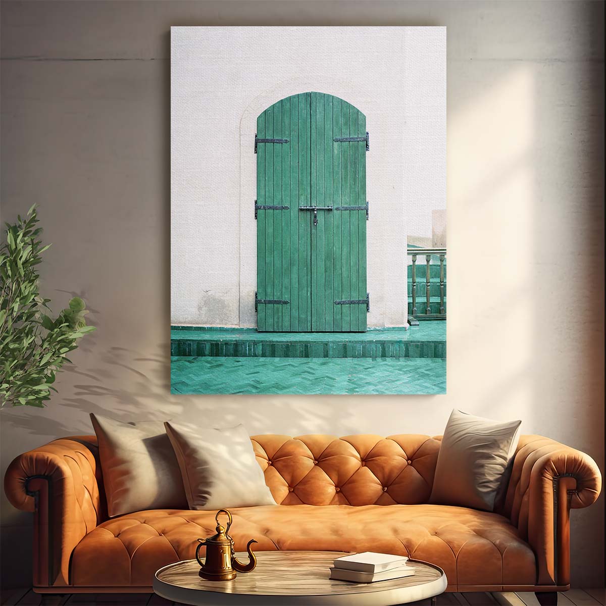 Colourful Marrakesh Doorway Photography - Moroccan Urban Architecture Wall Art by Luxuriance Designs, made in USA