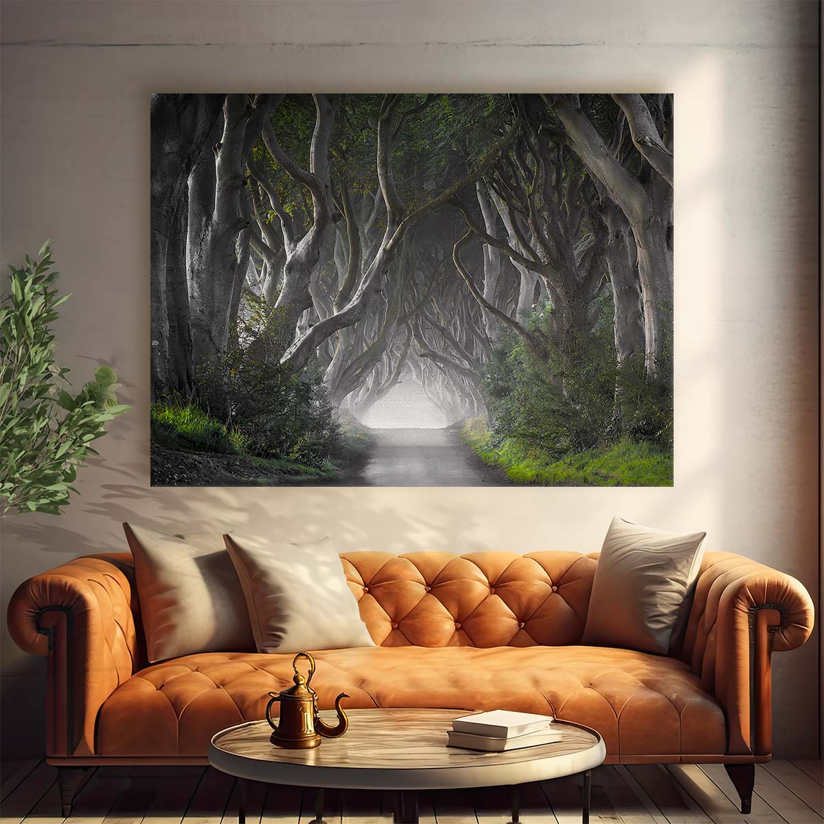 Enchanted Bregagh Road Dark Hedges Ireland Wall Art by Luxuriance Designs. Made in USA.