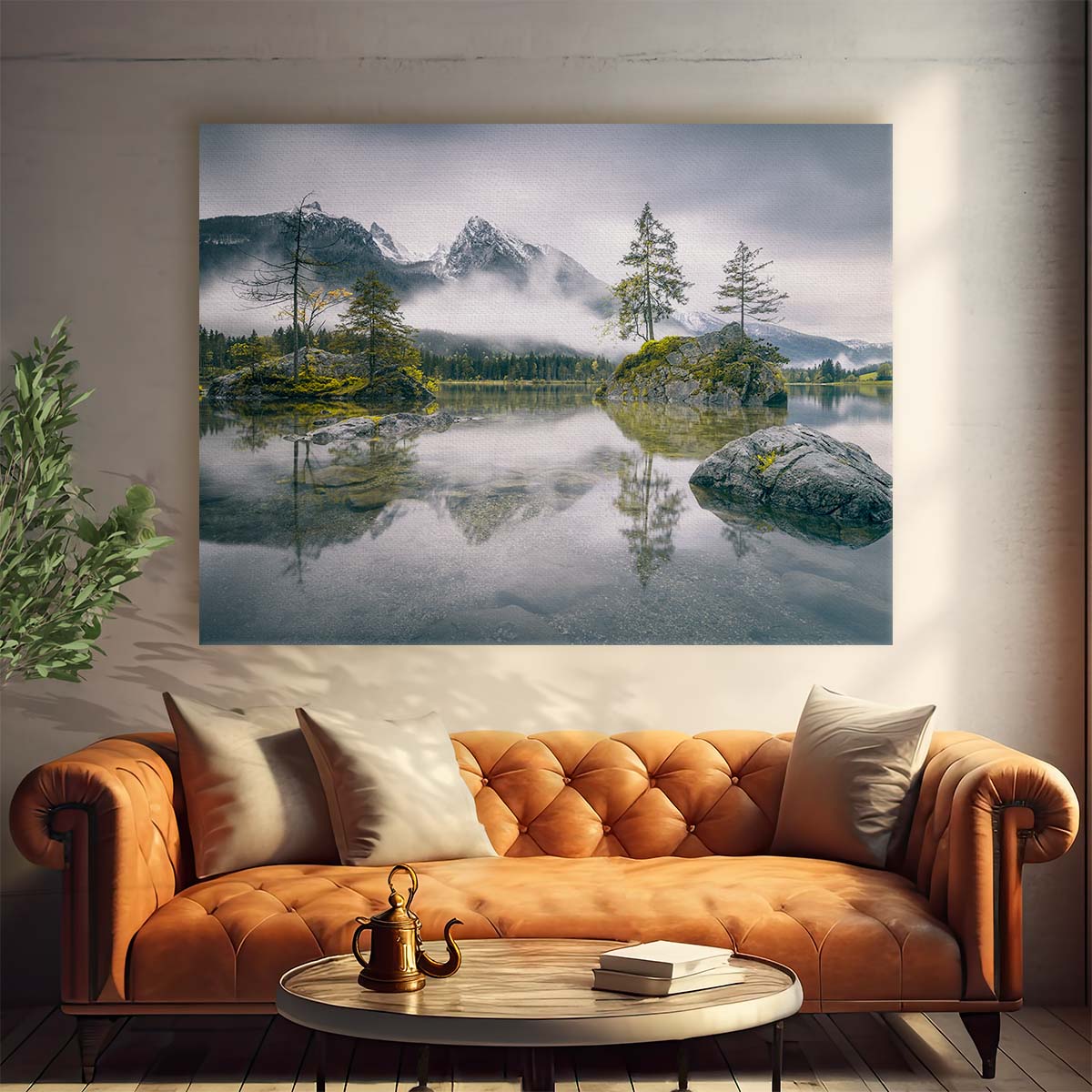 Hintersee Lake Bavarian Alps Misty Morning Photography Wall Art