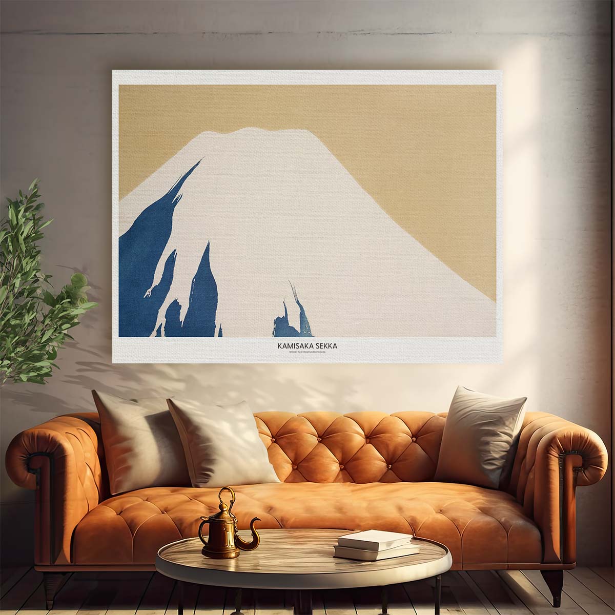 Vintage Kamisaka Sekka Mount Fuji Landscape Poster Wall Art