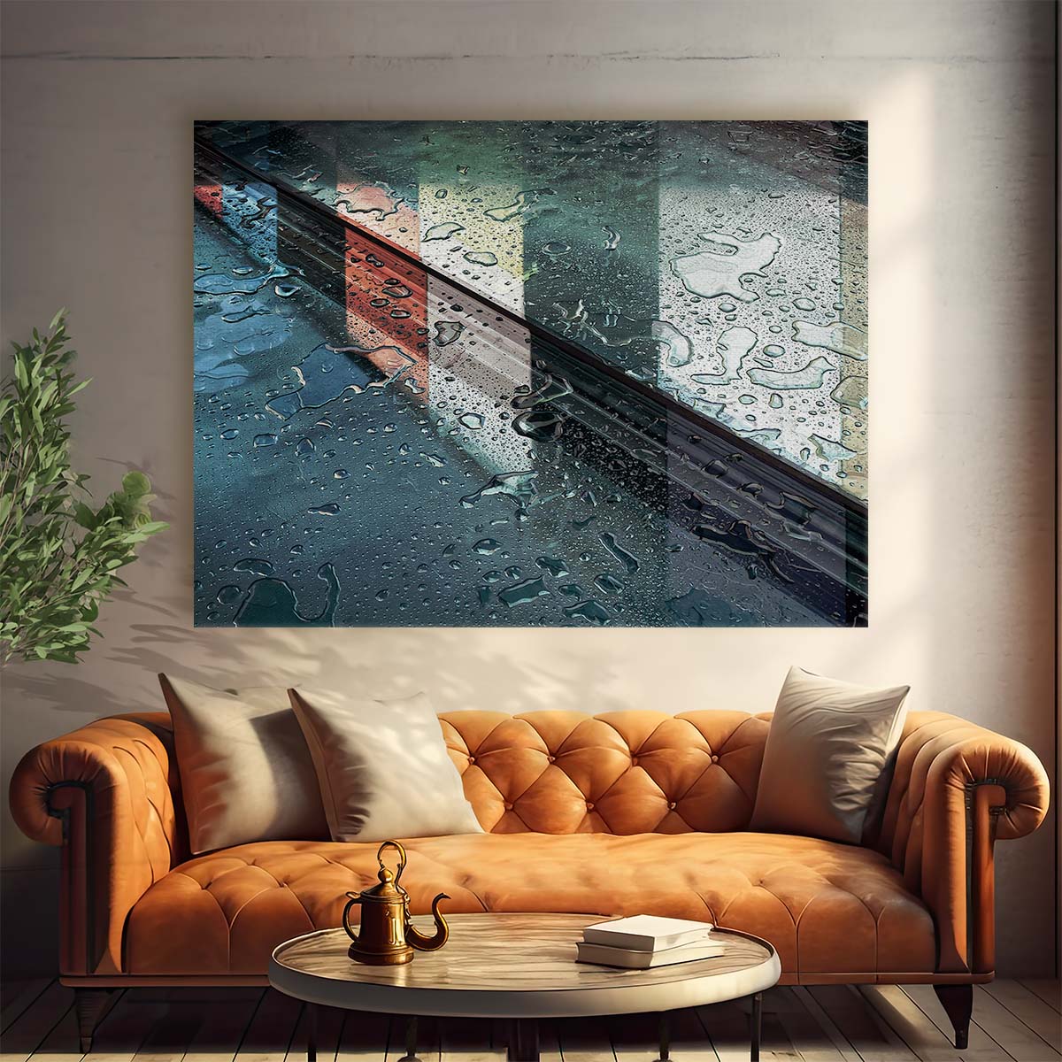 Colorful Reflections & Lines Architecture Wall Art by Luxuriance Designs. Made in USA.